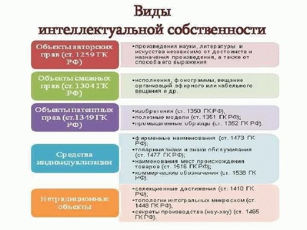 Объекты интеллектуальной собственности: определение и значение